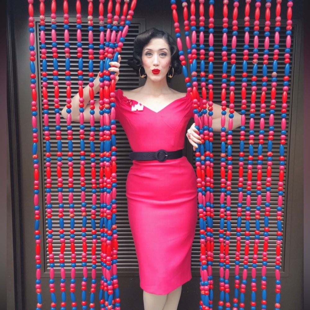 The Pretty dress company pink Barbie pinup dress